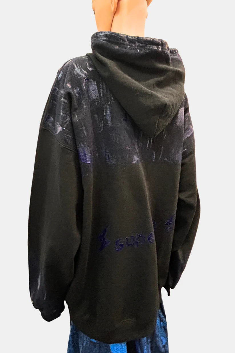 ZIP-UP HOODIE deadstock hand painted