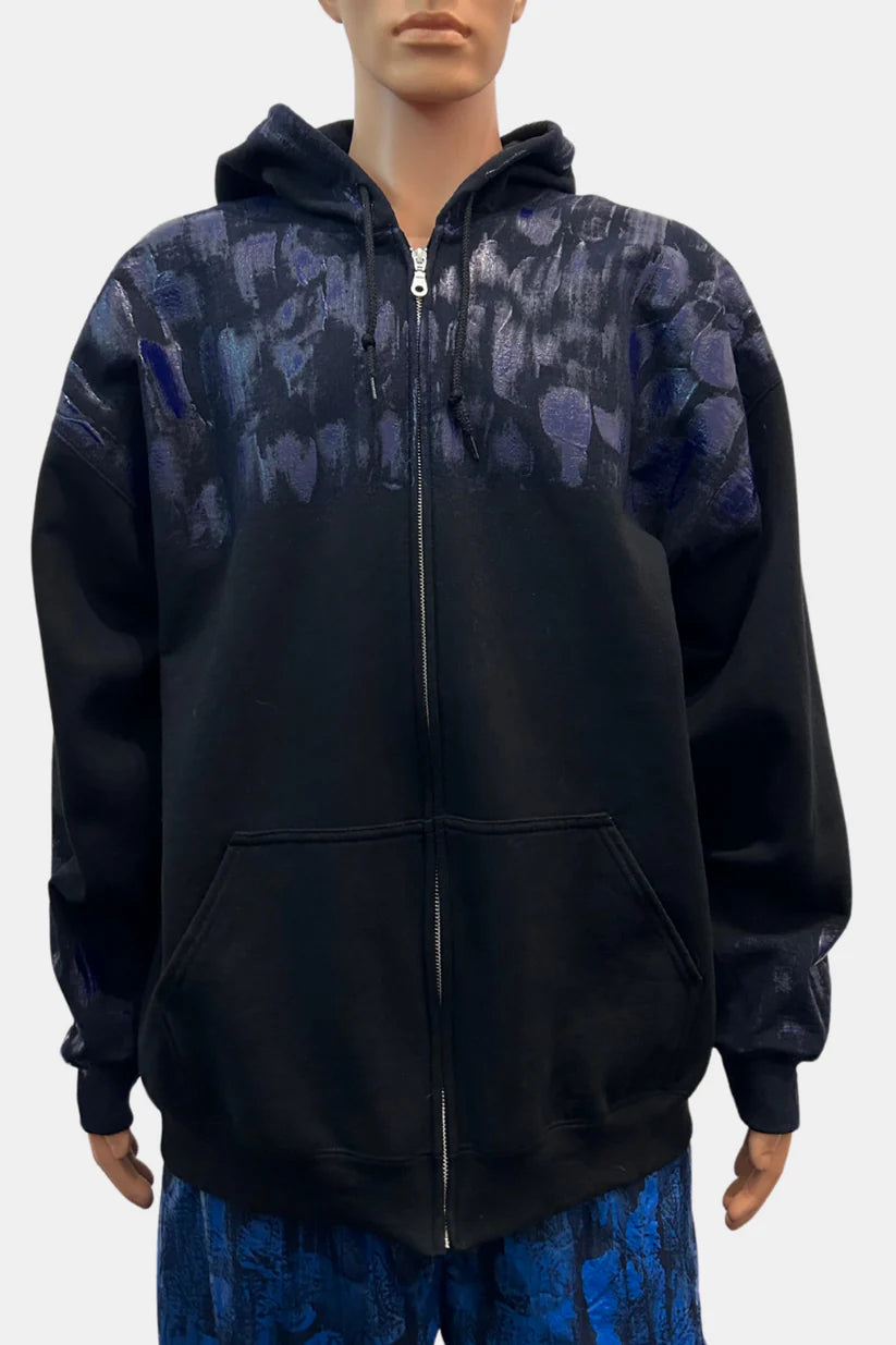 ZIP-UP HOODIE deadstock hand painted