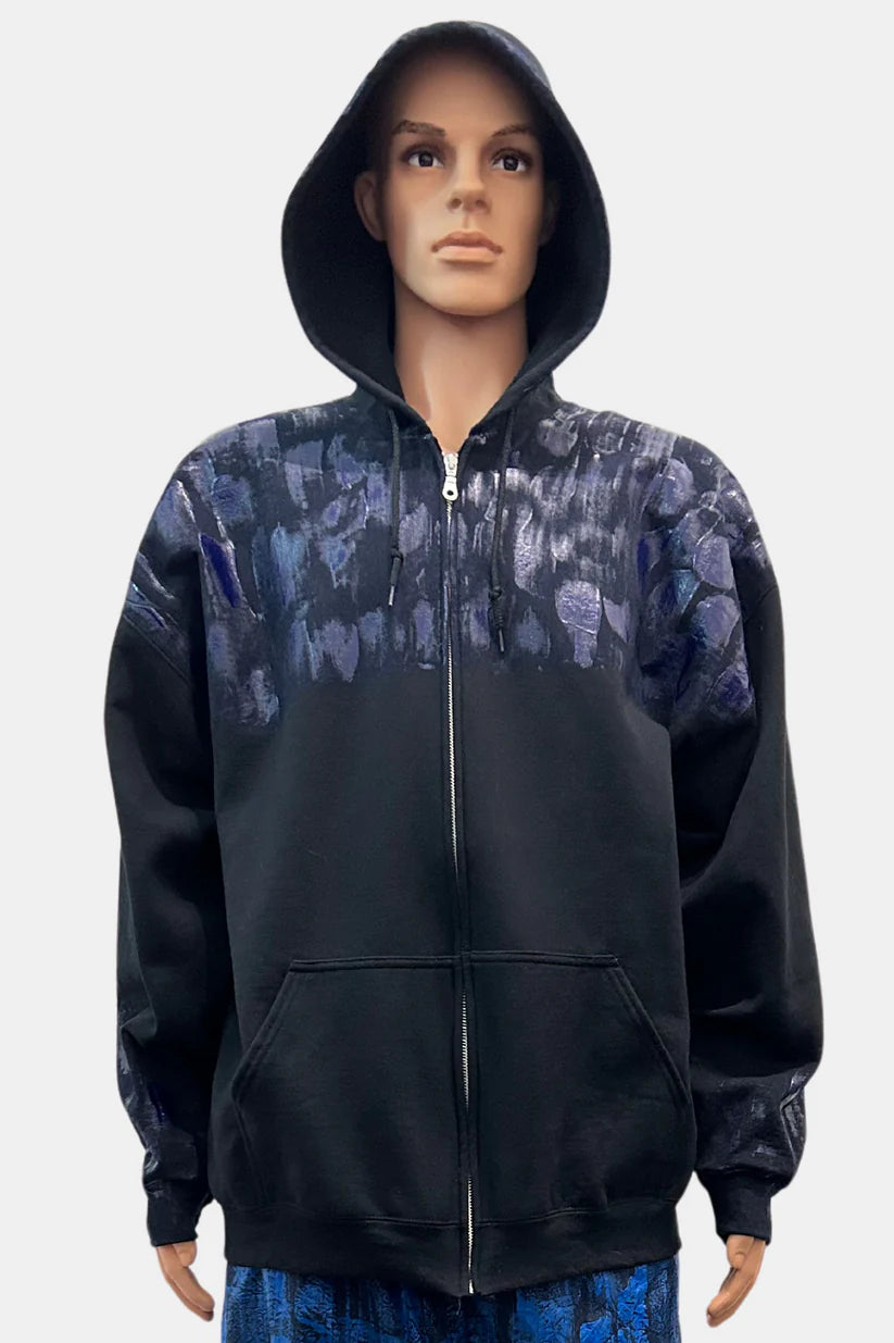 ZIP-UP HOODIE deadstock hand painted