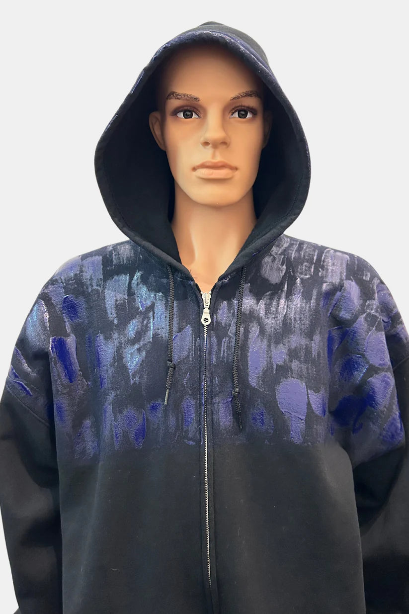 ZIP-UP HOODIE deadstock hand painted