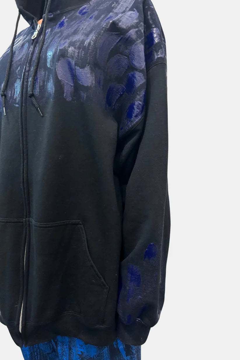 ZIP-UP HOODIE deadstock hand painted