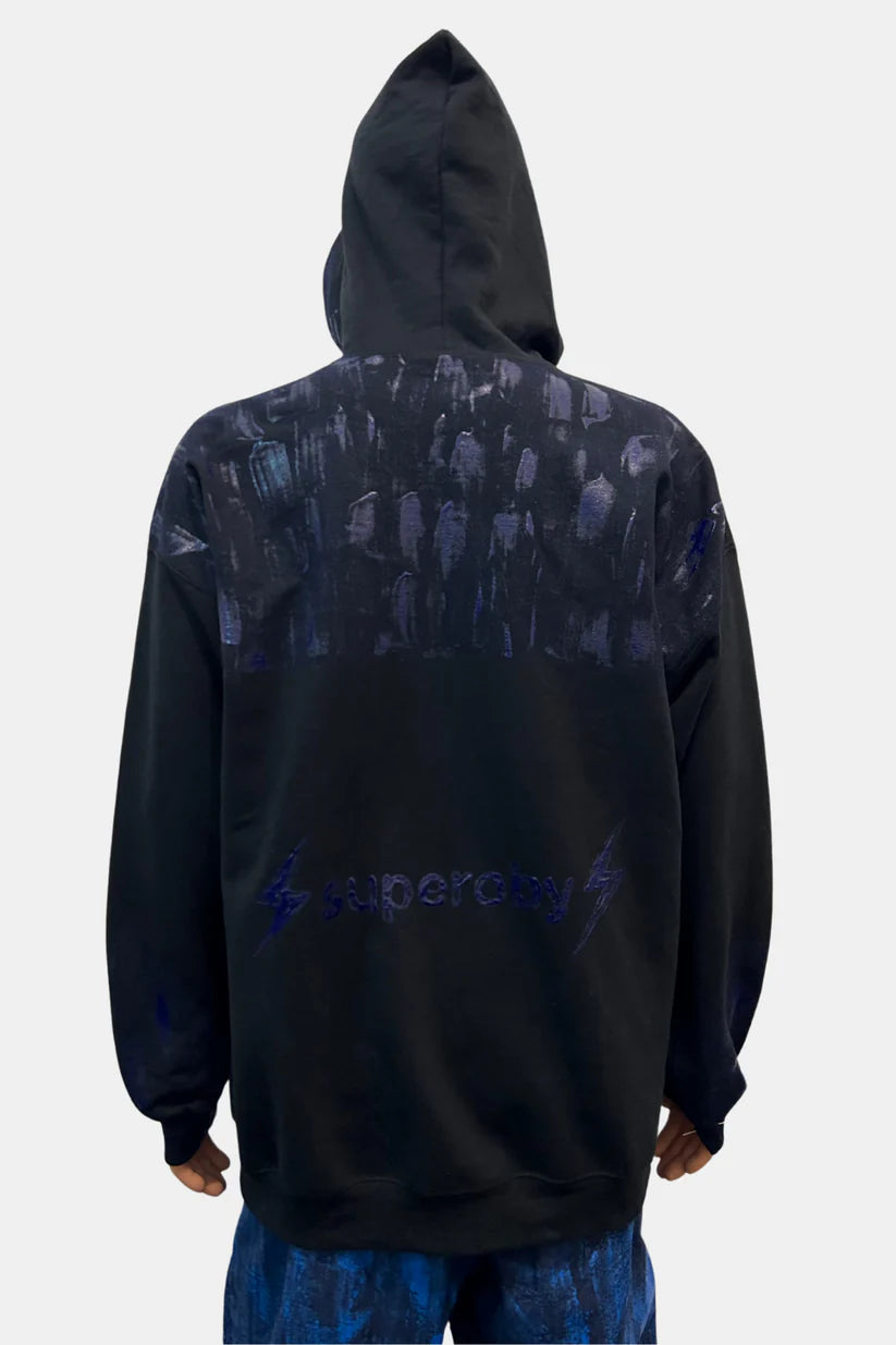 ZIP-UP HOODIE deadstock hand painted
