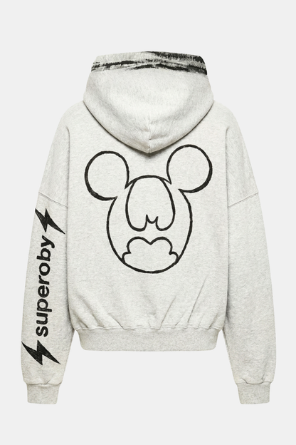 HOODIE upcycled hand painted