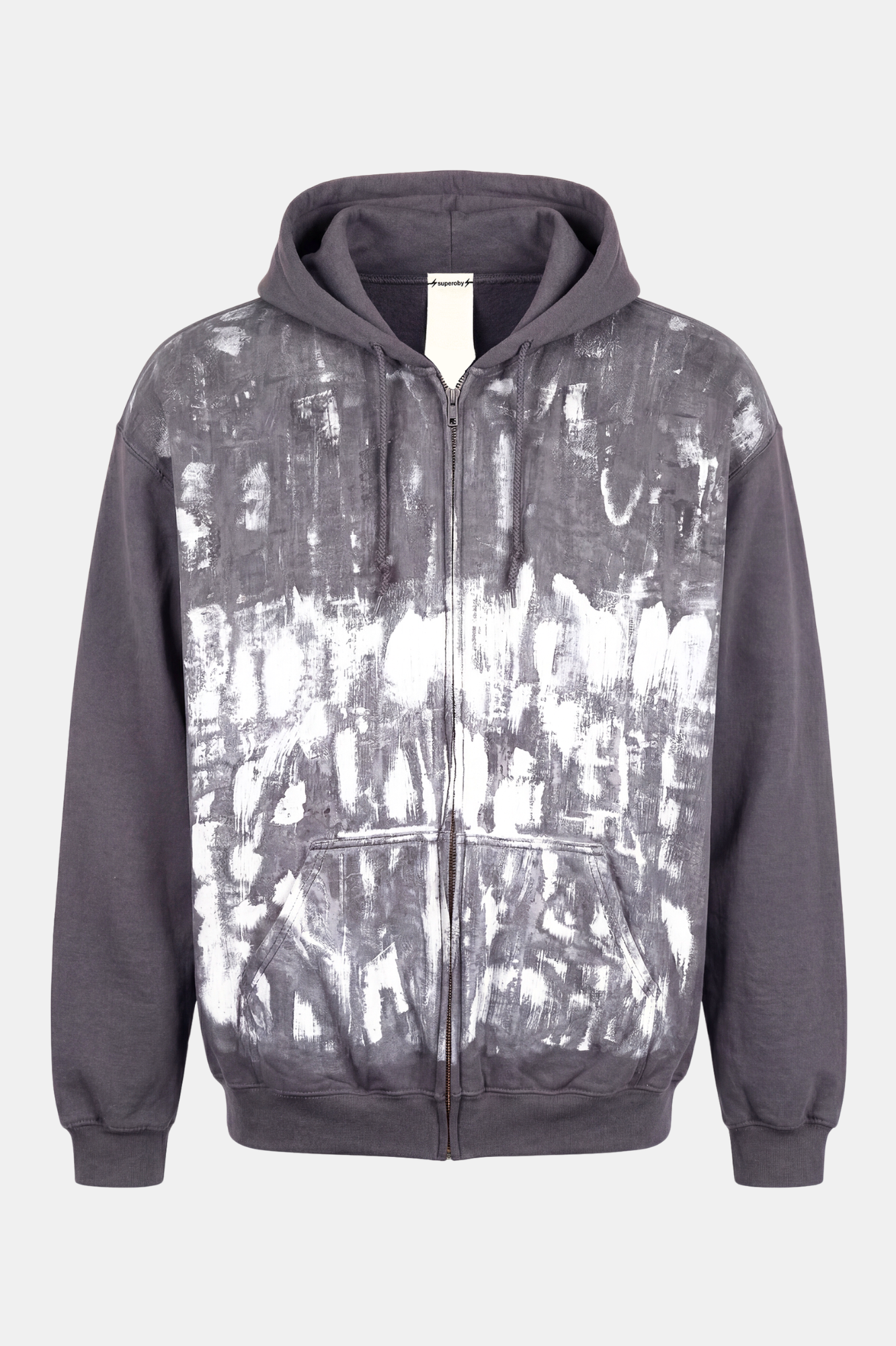ZIP-UP HOODIE deadstock hand painted