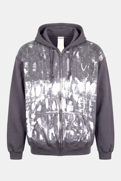 ZIP-UP HOODIE deadstock hand painted