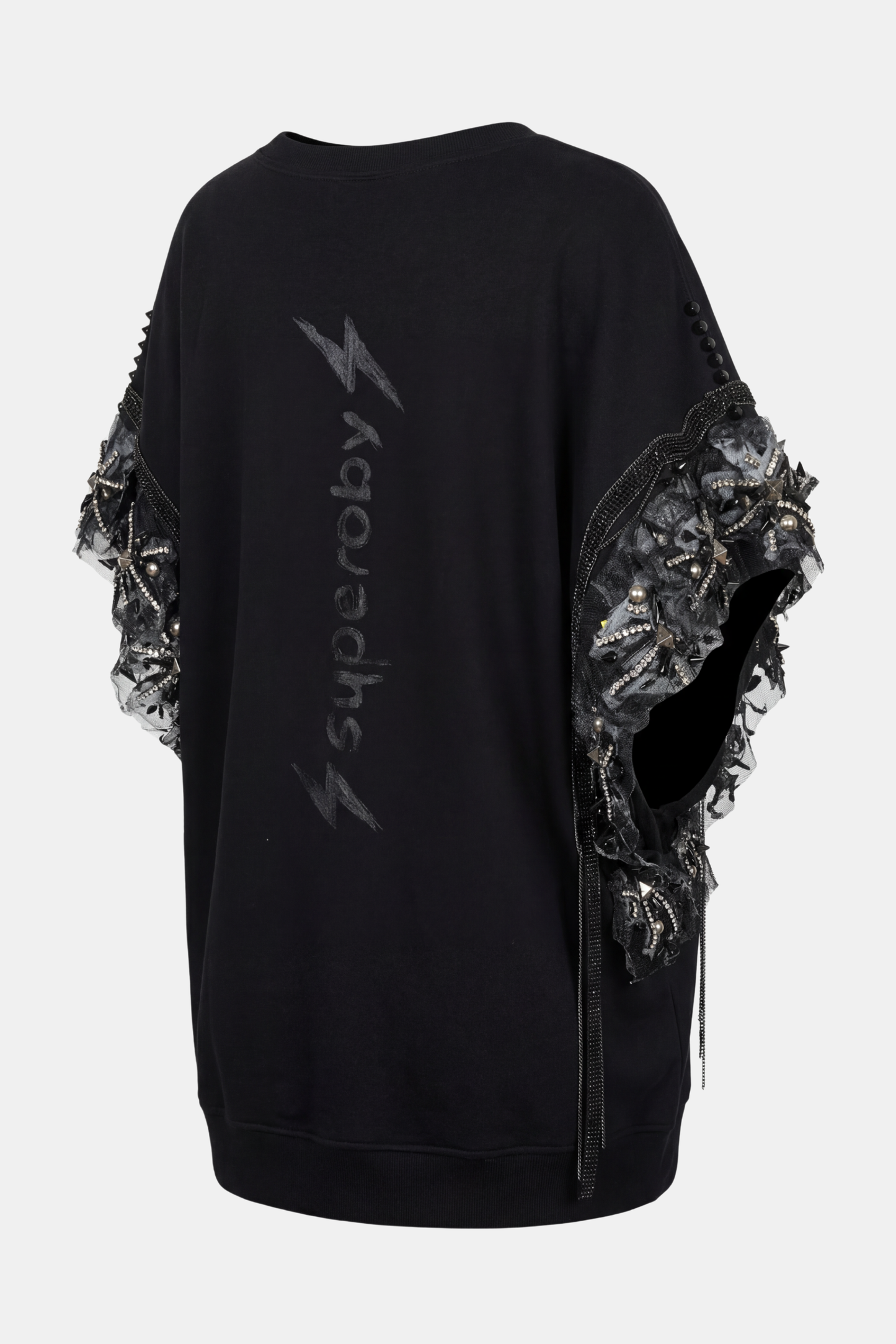 PONCHO HAND-PAINTED & EMBROIDERY