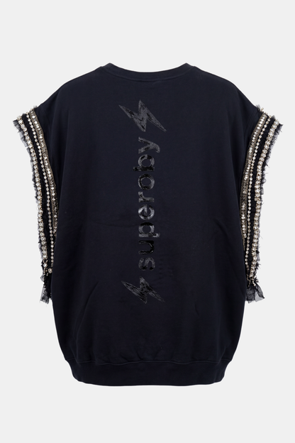 PONCHO HAND-PAINTED & EMBROIDERY