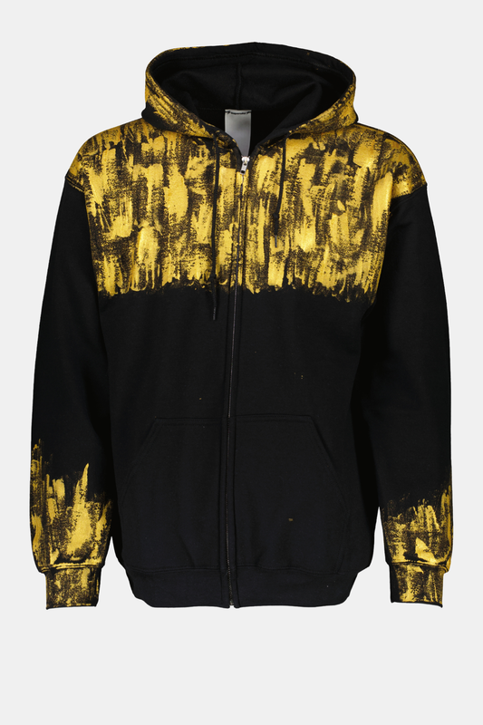 ZIP-UP HOODIE deadstock hand painted