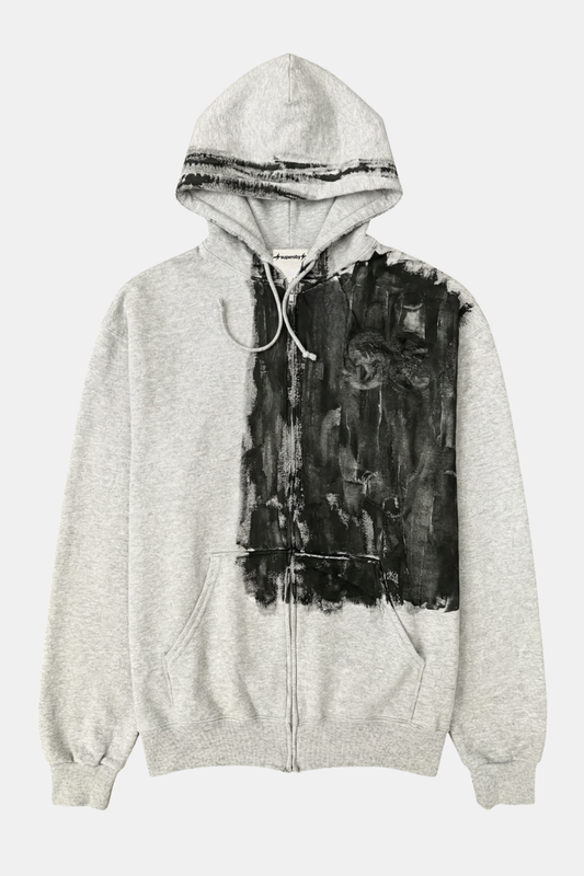 HOODIE upcycled hand painted