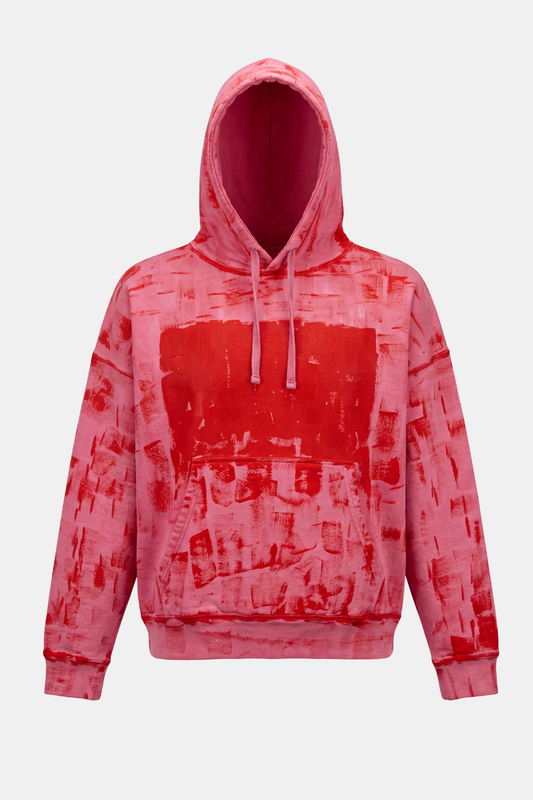 HOODIE upcycled hand painted