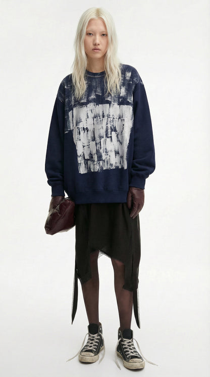 SWEATSHIRT deadstock hand painted