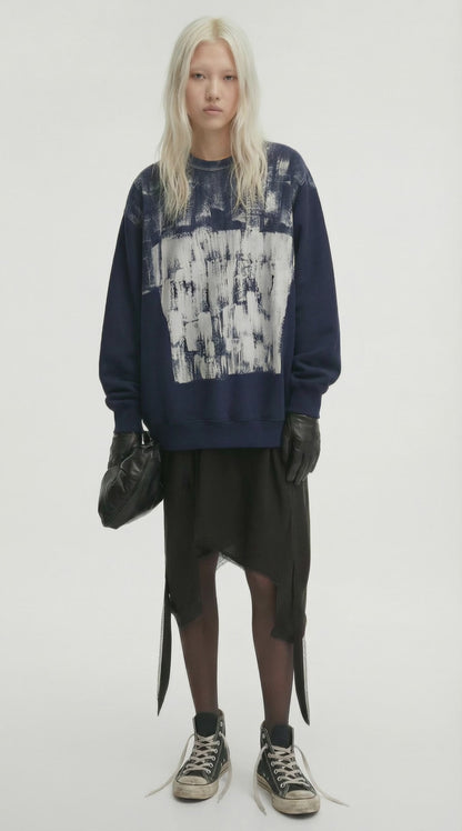 SWEATSHIRT deadstock hand painted