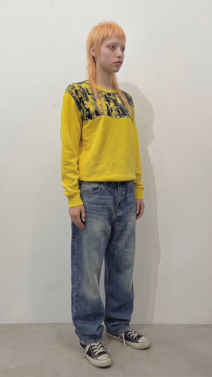 SWEATSHIRT upcycled hand painted